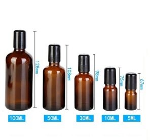 Şişe 18pp Cam Amber Roll On Başlık (2 Adet) 10 ml
