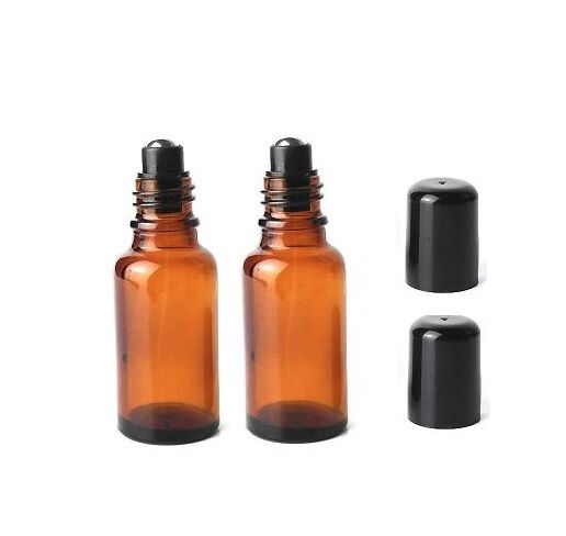 Şişe 18pp Cam Amber Roll On Başlık (2 Adet) 10 ml